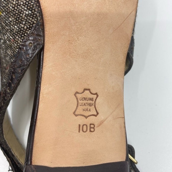 Talbots Tweed Slingback Kitten Heels | Size 10 | Classic Pointed Toe Pumps - Picture 9 of 9